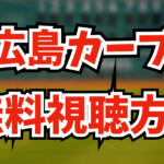 【2024年版】広島カープの試合を無料視聴する方法と注意点！おすすめの視聴方法がこちら